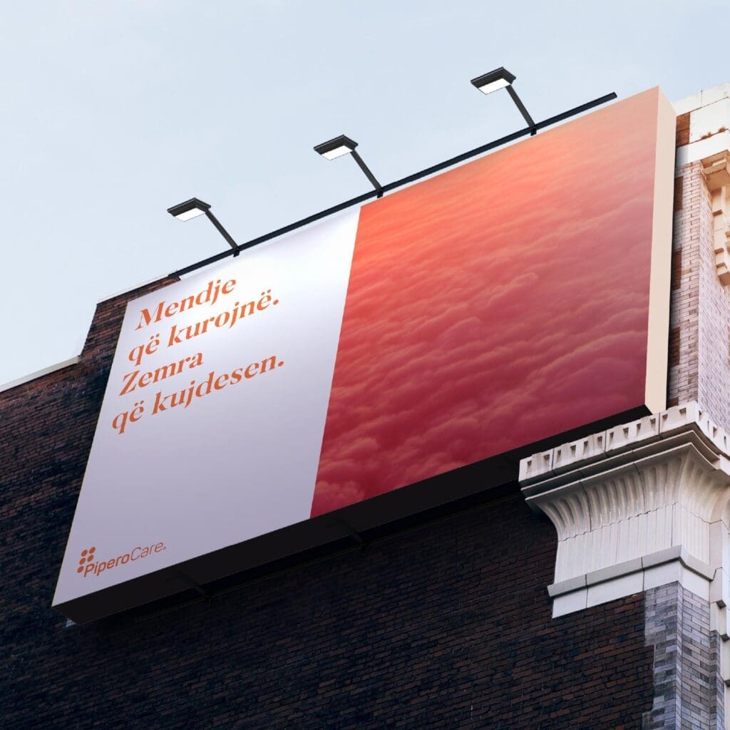 A marketing strategy agency crafts an impactful billboard for PiperoCare, making a bold statement in healthcare visibility.