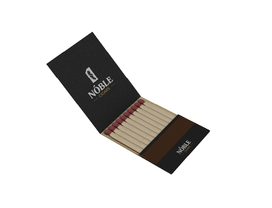 Creative brand agency in Albania develops branded materials for Noble Cigars, enhancing brand presence with luxury.