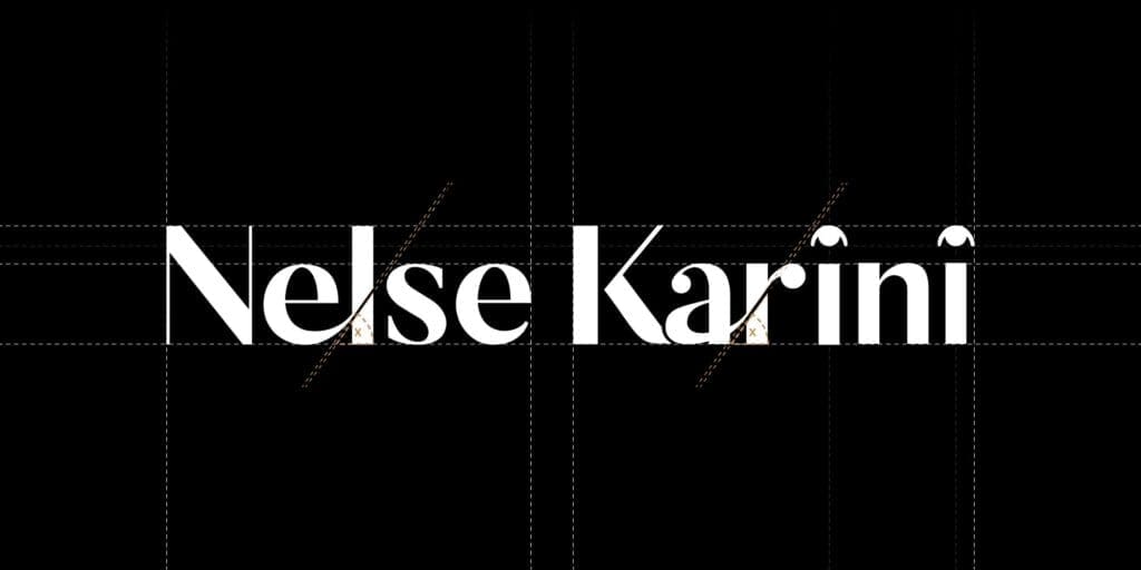 Marketing agency in Tirana crafts Nelse Karini’s logo, symbolizing elegance, creativity, and makeup artistry.