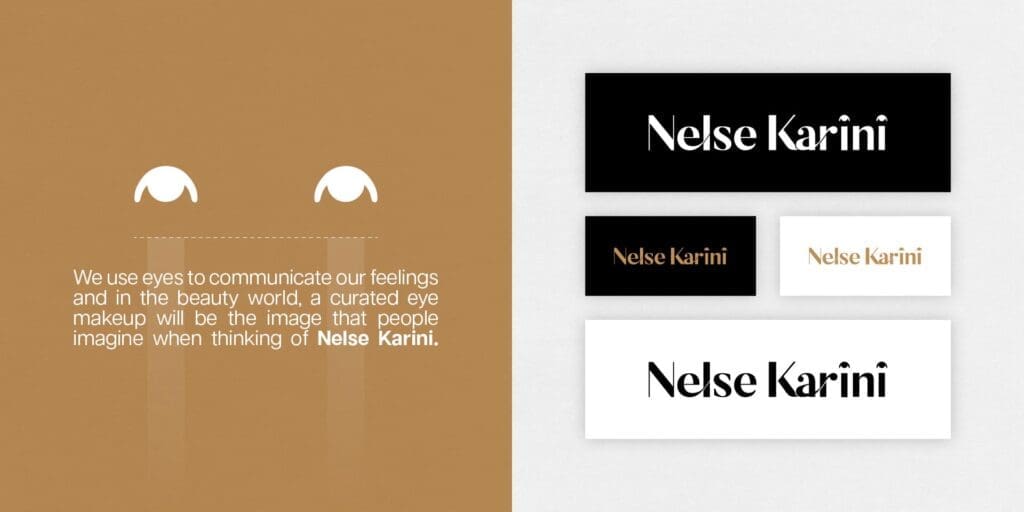 Branding agency in Tirana refines Nelse Karini’s logo, embodying modern elegance in the beauty sector.