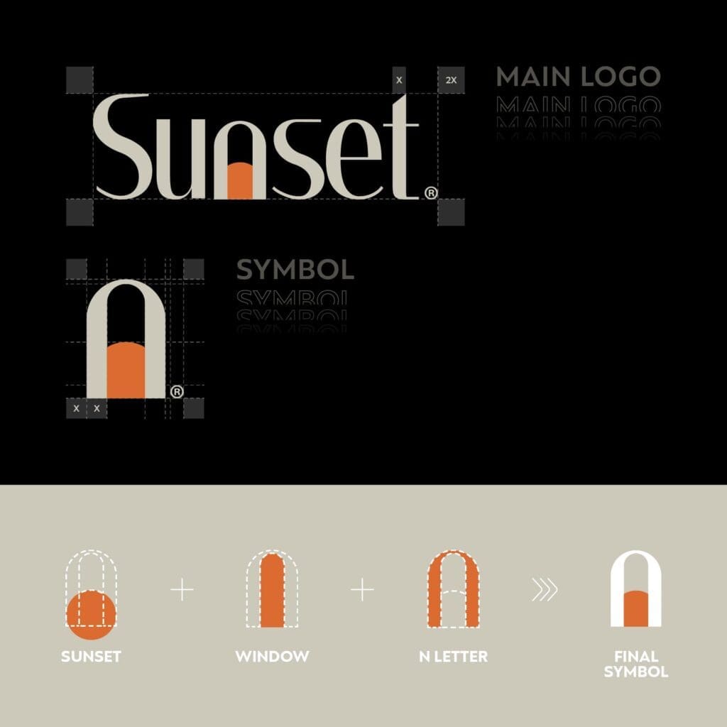 Marketing strategy agency showcases Sunset's logo, emblematic of the brand’s commitment to capturing the essence of the shore.
