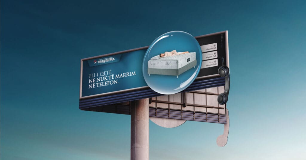 Creative marketing Tirana agency launches Magniflex's campaign, blending humor with product innovation for viral reach.