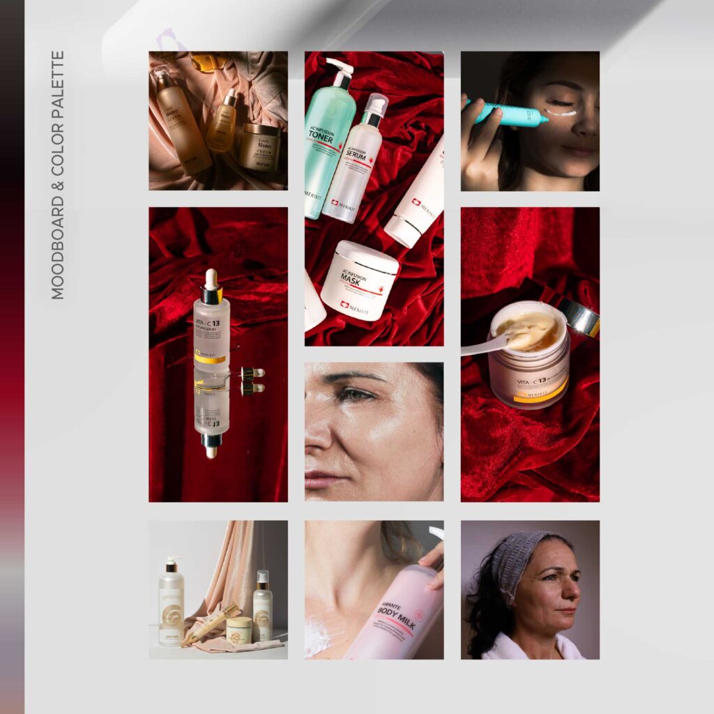 A marketing agency's photography service emphasizing the pure elegance of Allure Beauty products.