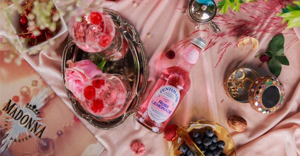 Creative advertising agency highlights the rich, botanical-infused colors of Fentimans' lineup in detailed, vibrant photography.