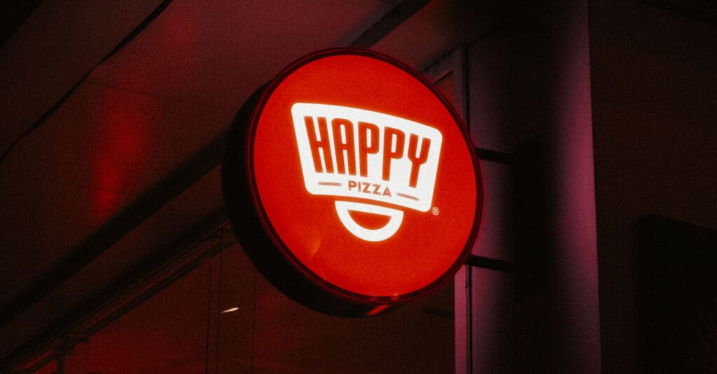 advertising agency launches Happy Pizza’s branding, infusing joy and vibrancy into every slice with colorful designs.