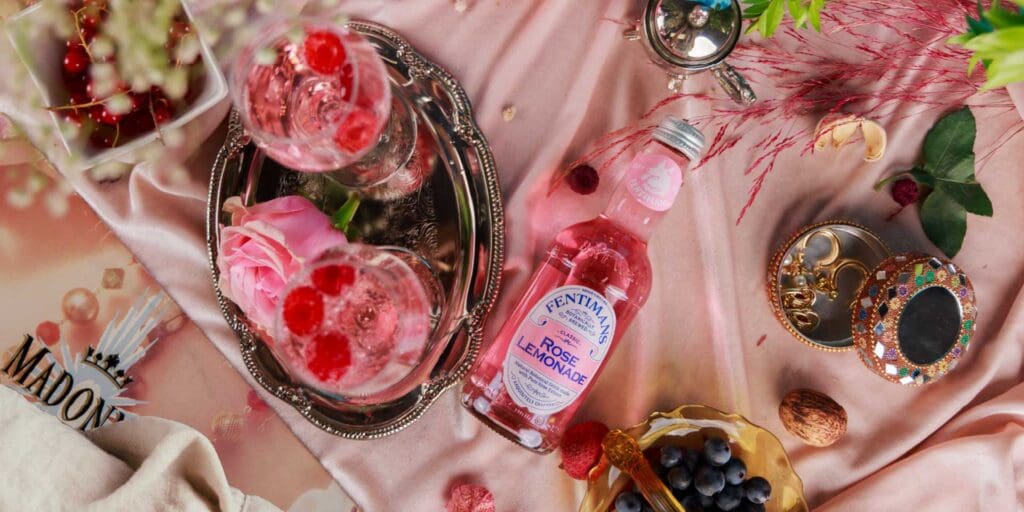 Marketing agency in Albania emphasizes the sparkle and zest of Fentimans' drinks through vibrant photography.