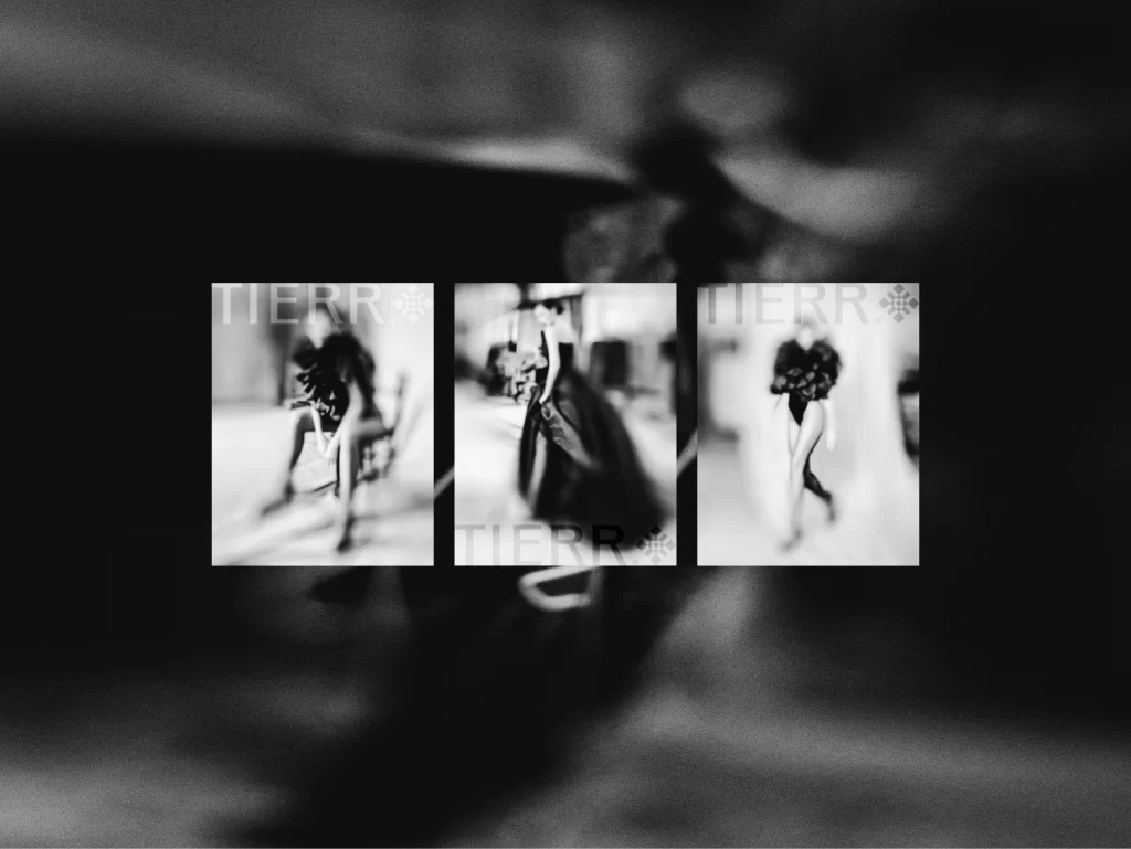 Fashion editorial branding visuals for Tierr designed by BoldCrest advertising agency Tirana