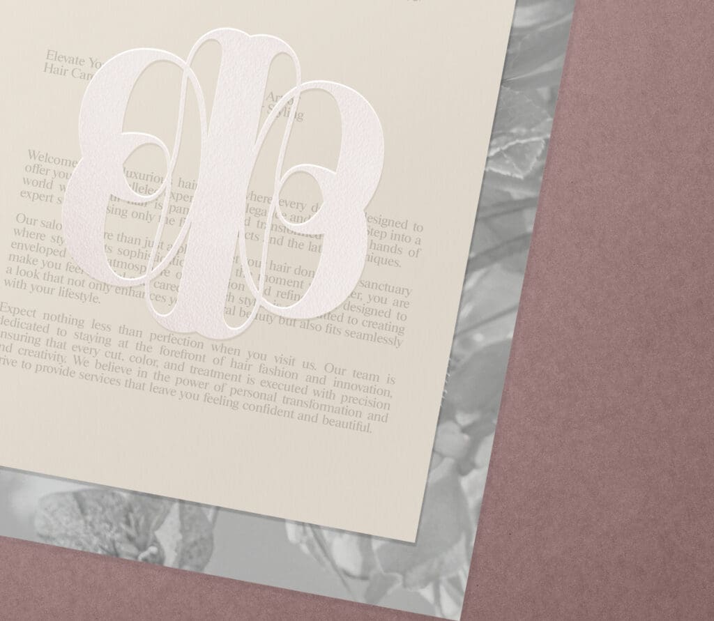 Elegant embossed stationery for Adelse® by BoldCrest, an advertising agency in Tirana specializing in branding