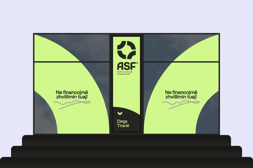 ASF® visual identity with structured graphic design