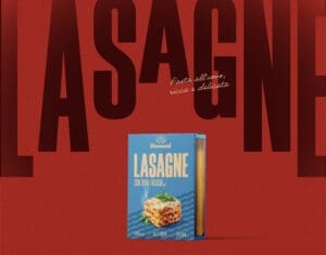 Diamond Lasagne packaging design by BoldCrest advertising agency in Tirana, Albania